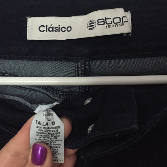 Very dark navy stretch jeans - Picture 2 of 4