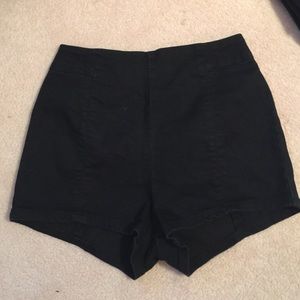 Black high waisted shorts
