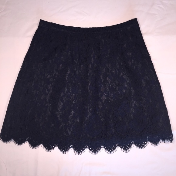 J. Crew Black Lace Skirt
