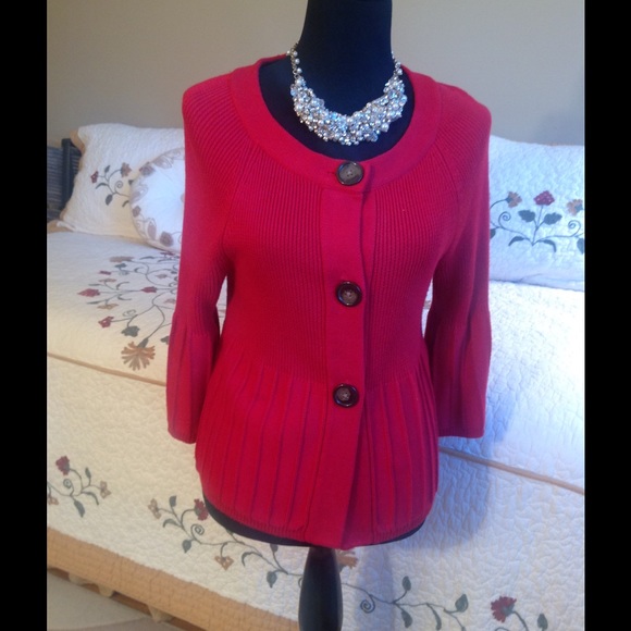 Red cape sweater