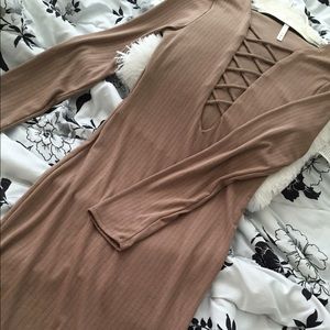 Strappy caged bodycon dress