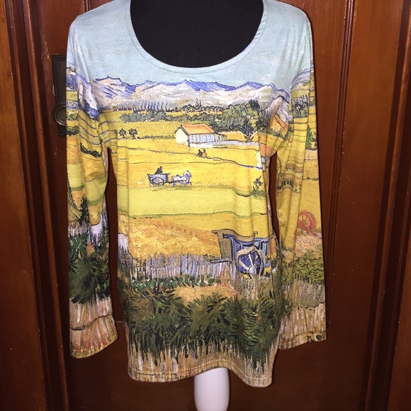 Albertina Tops - Amazing Albertina top depicting scenic rural life.