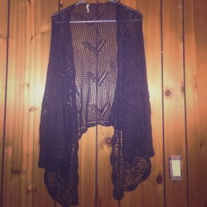 Crochet kimono sweater