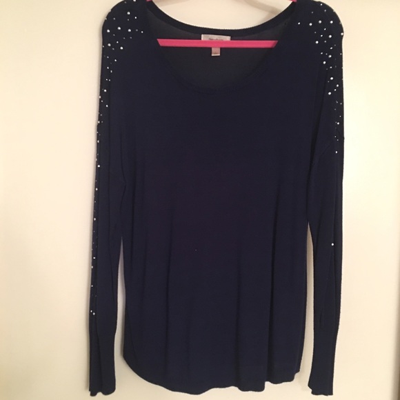 Navy blue long sleeve sweater