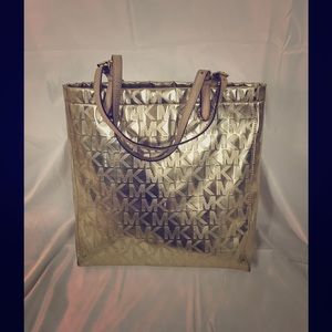 Michael Kors metallic Gold Jet Set Tote