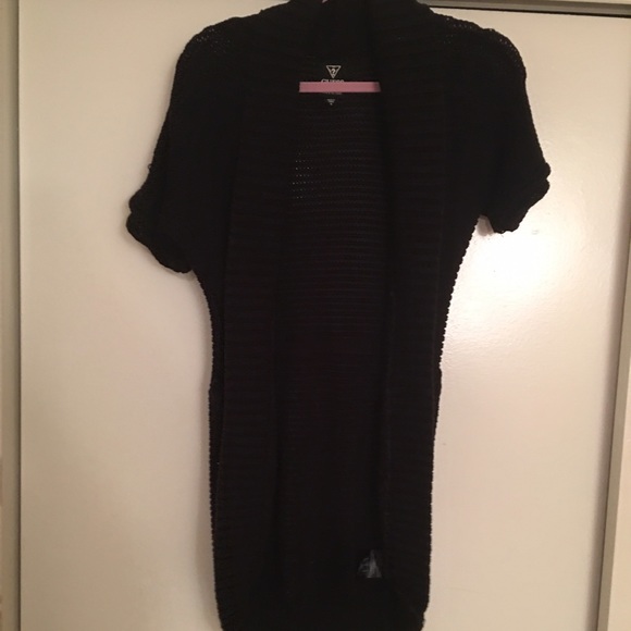 Black short sleeve sweater