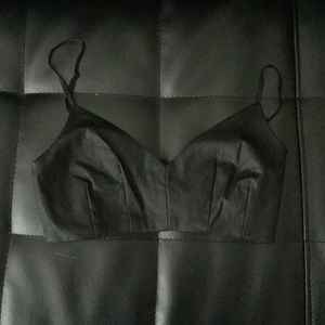 Faux leather crop top Faux leather crop top