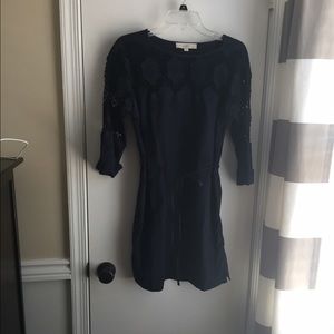 Loft Navy 3/4 Sleeve Dress