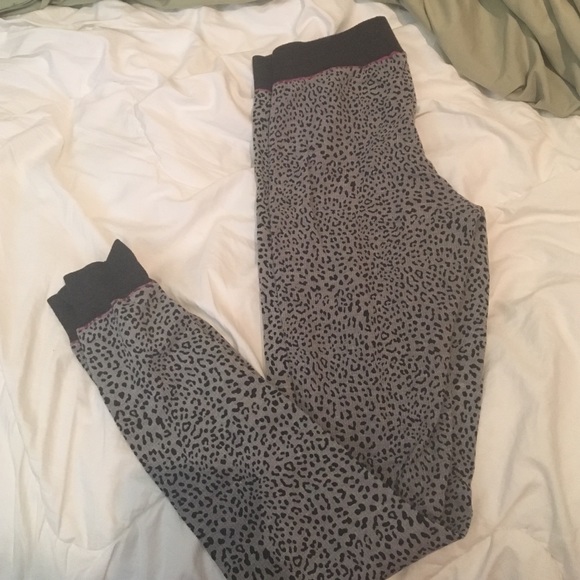 Cheetah print thermal sleep pants