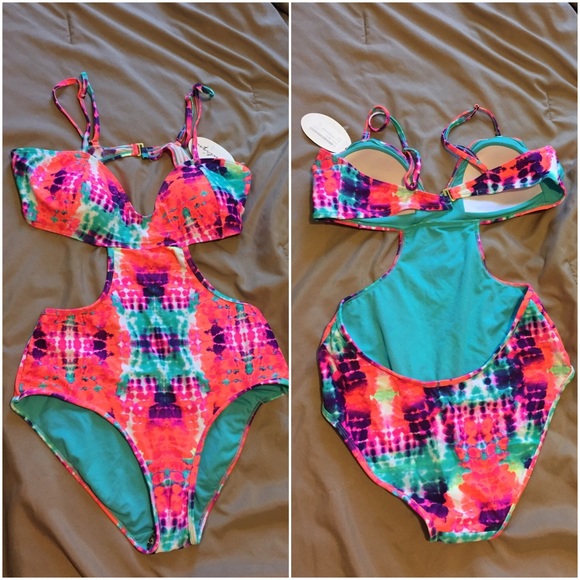 Malaga Tie Dye Cut Out Swimsuit - Picture 1 of 1