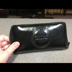 Black Leather Coach Wallet