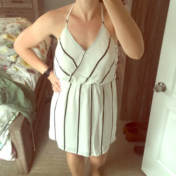 NBW Lulu*s Black and White Stripe Dress