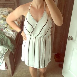 NBW Lulu*s Black and White Stripe Dress