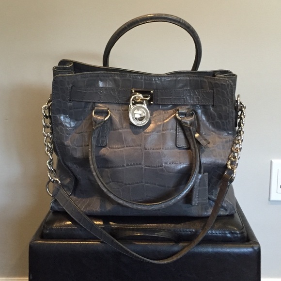Michael Kors large Hamilton bag in gray