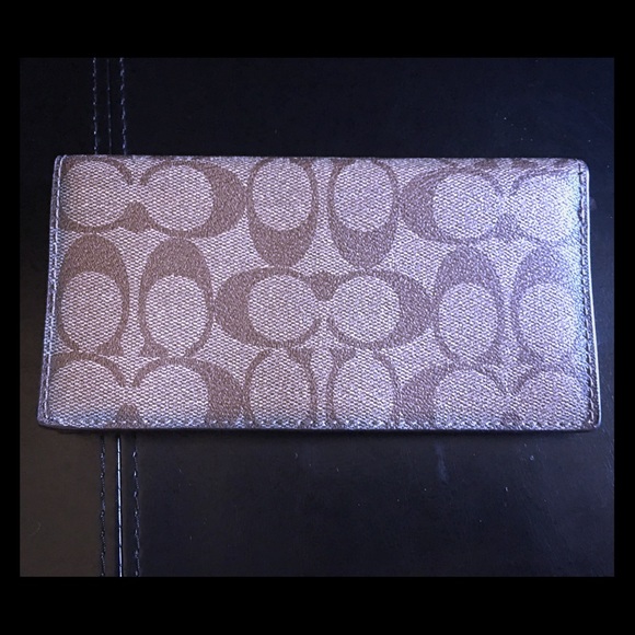 Coach -Signature Blue Checkbook Cover 🎀