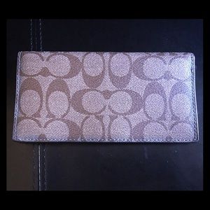 Coach -Signature Blue Checkbook Cover 🎀