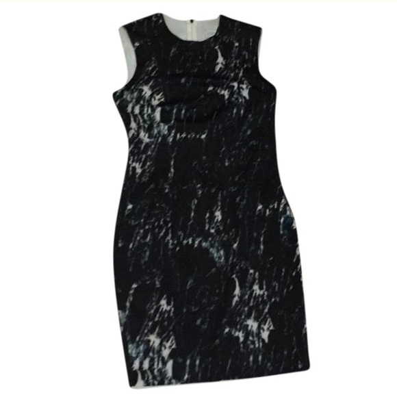 Marble Print Teal Black White Shift