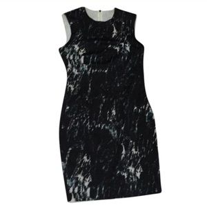 Marble Print Teal Black White Shift