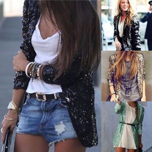 London Jean Navy Blue Sequin Blazer