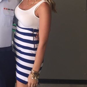 Banana republic high waisted stripe skirt