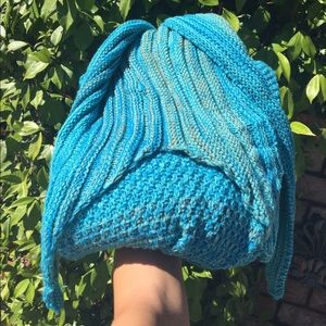 teal adult mermaid blanket