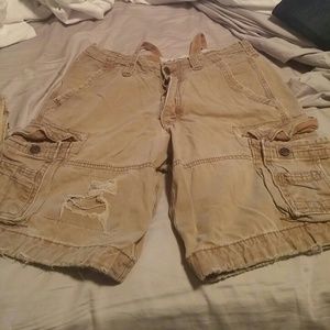 Distressed cargo shorts, worn a few times.
