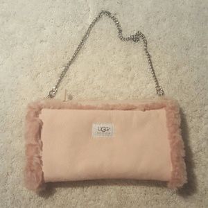 UGG Australia pink sheepskin shoulder bag