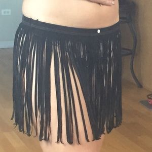 Bebe fringe swimsuit coverup