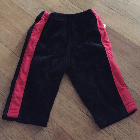 Blue & Red sweatpants size 0-3 mo.