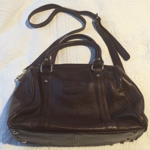 Leather bag dark brown