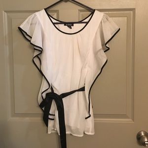 Cute white and black dress up top