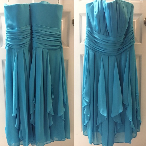 David's Bridal Short Layered Chiffon Dress Sz 8