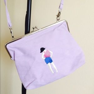 super cute purple cross body bag