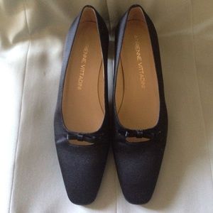 Vintage Adrienne Vittadini  satin pumps