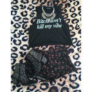 Brandy Melville "B*tch Don't Kill My Vibe" Tank