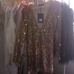 Sequin shift party dress from Missguided