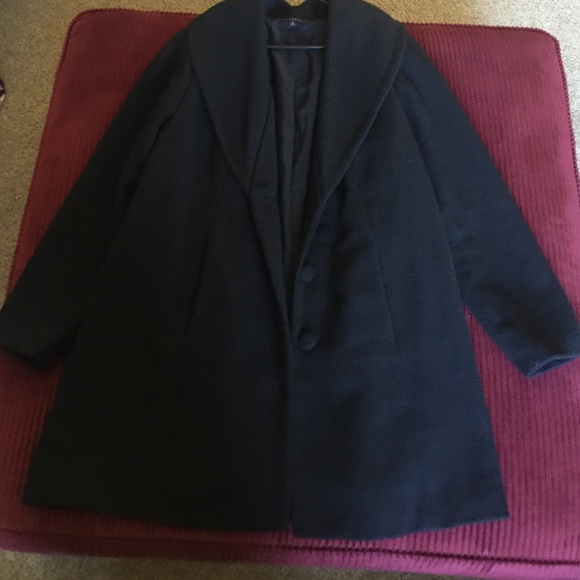 Plus Size black pea coat