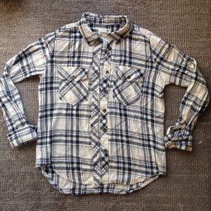 flannel button-down