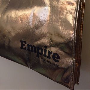 Empire on FOX Gold Lamé Bling tote bag RARE NWOT