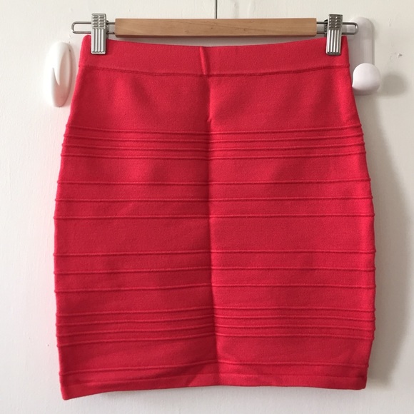 Bright coral skirt