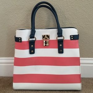 Navy & Coral Purse