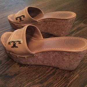 Tory Burch Patent & Cork Wedge
