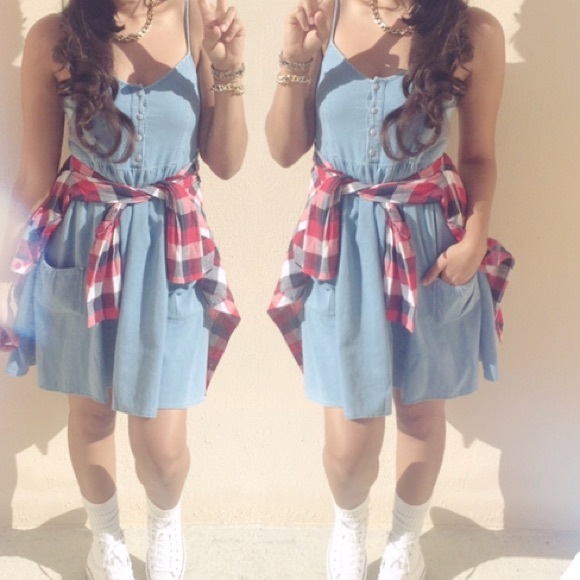 Topshop Denim Dress