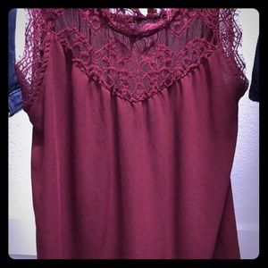 Maroon dressy tank