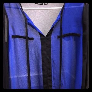 Dressy bright blue top