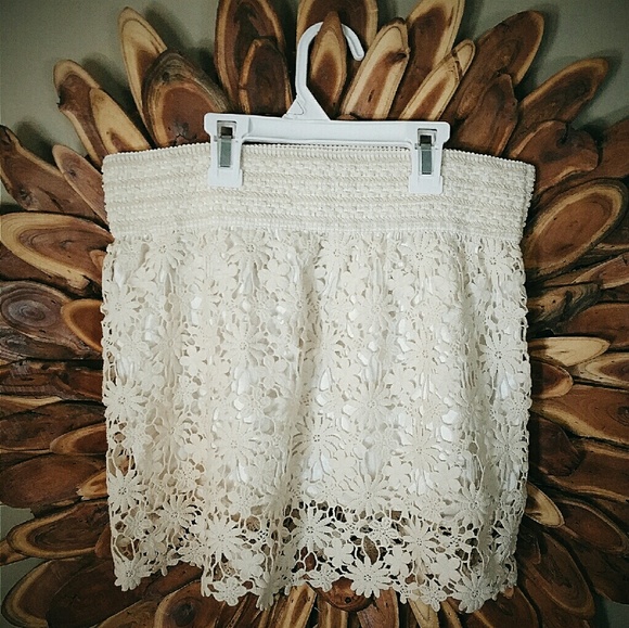 Shelly Crochet Mini Skirt