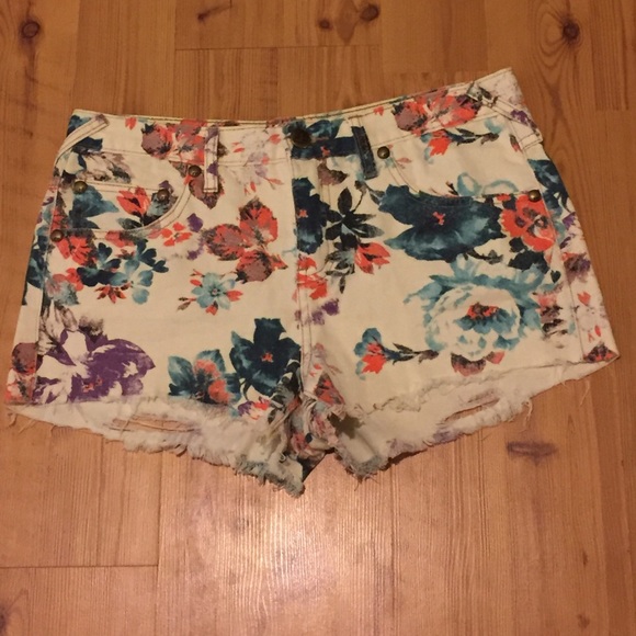 Free People Floral Shorts