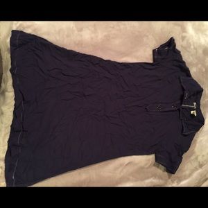 Navy blue button down dress