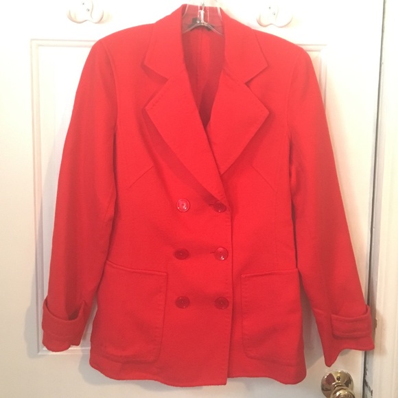 Escada Jackets & Blazers - Vintage Escada red blazer 100% Cashmere