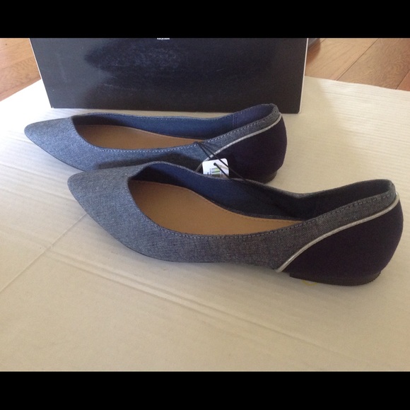 WEEKEND OFFER🆕GAP DENIM BLUE FAUX SUEDEPOINTY TOE - Picture 4 of 4